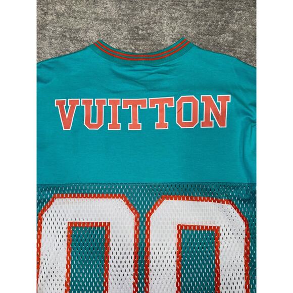 Louis Vuitton SS22 Hockey Jersey Tee Menthe Mint Green Logo T-Shirt Large L - Picture 15 of 16